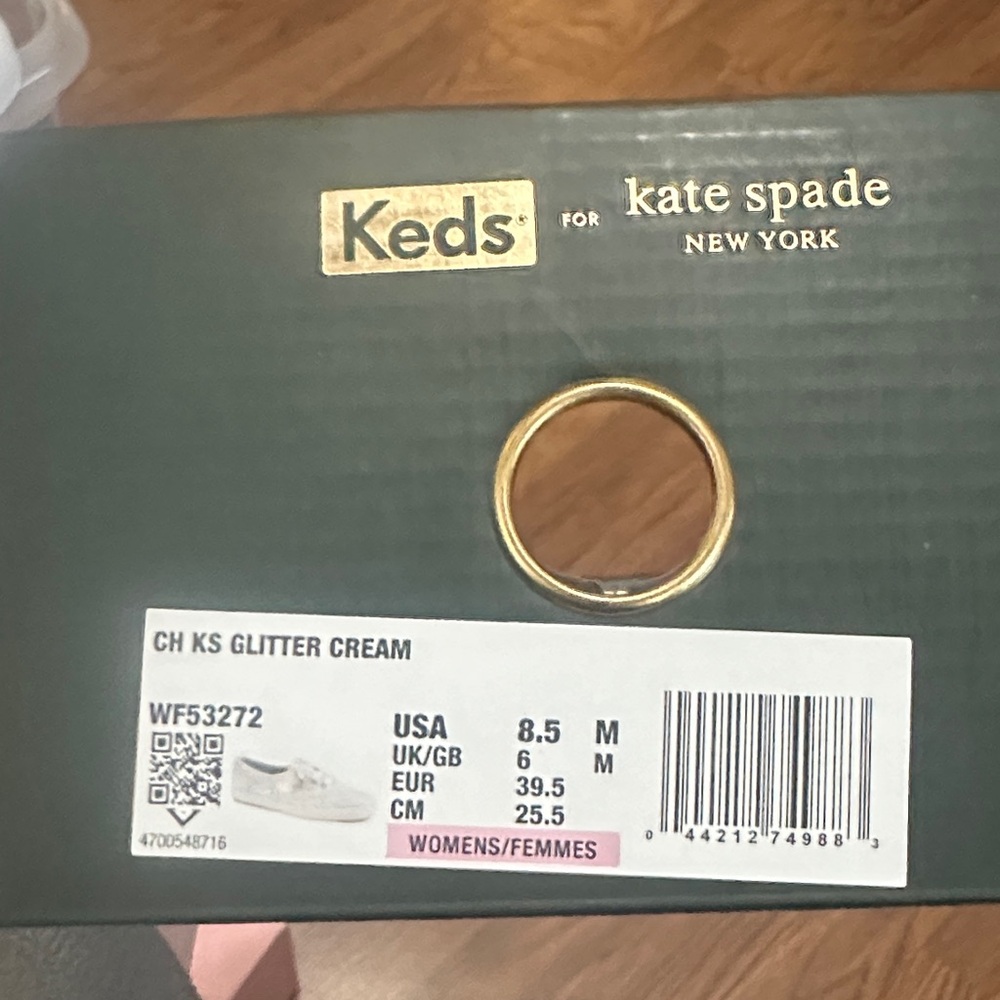 Kate Spade Glitter Cream Sneakers